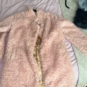 Light pink fur coat